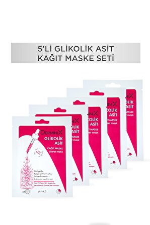 Derminix Glikolik Asit Kağıt Maske 5 Adet